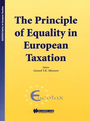 cover image of The Principle of Equality in European Taxation